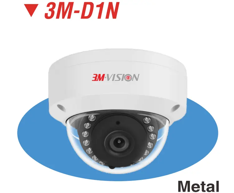 3M Vision 3M-D1N 2MP AHD/TVI/CVI Dome Camera