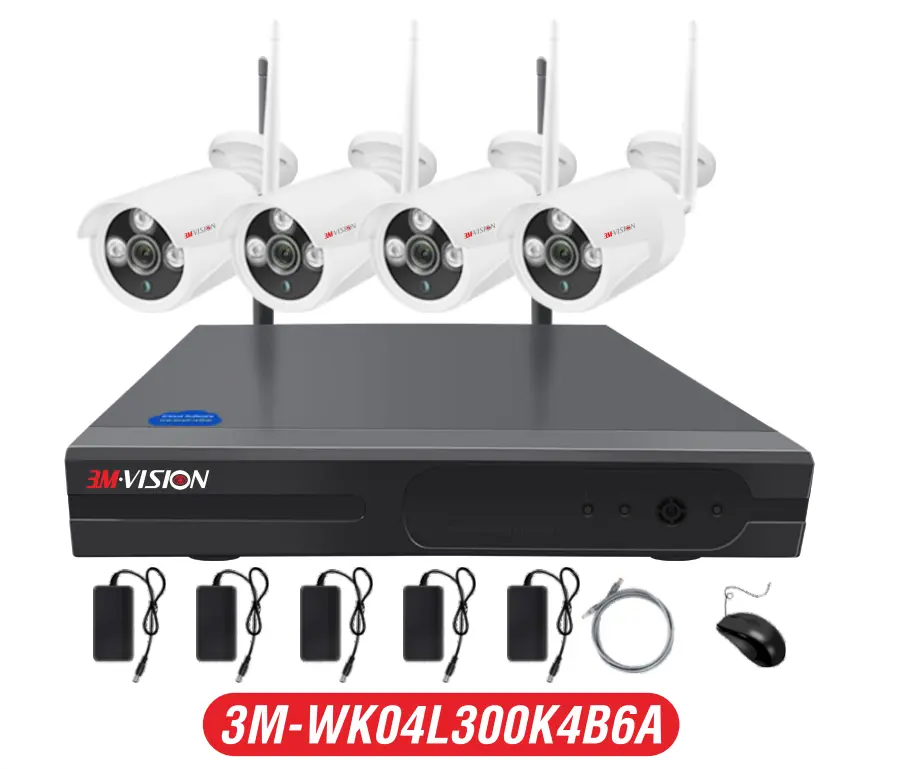 3M Vision 3M-WK04L300K4B6A Wireless camera kit